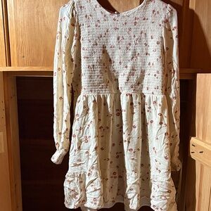 American Eagle Outfitters White and Red Floral Kids Dress